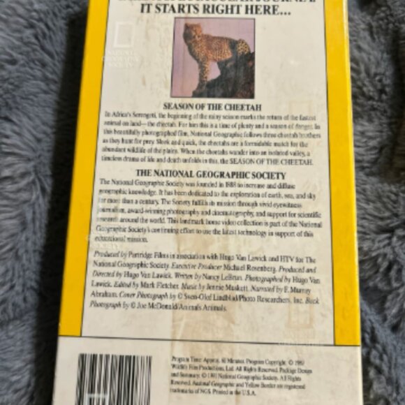 FACTORY SEALED National Geographic Video: Season of the Cheetah VHS - Picture 2 of 3